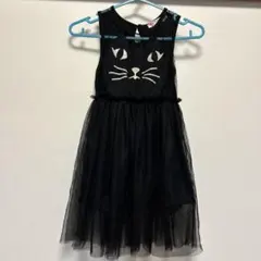 黒猫デザイン ノースリーブワンピース