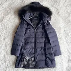 【未使用級】 ナノユニバース×西川ダウン サージロングダウン ネイビー 38