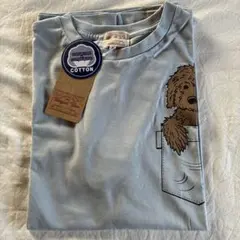 【新品タグ付】Magical Wave 犬 ポケット Tシャツ ライトブルー M