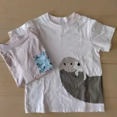 UNIQLO 無印良品 Tシャツ 2枚セット 110のサムネイル