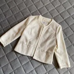 しまむらTHEORIA アイボリー ノーカラージャケット入学式　結婚式　11AR