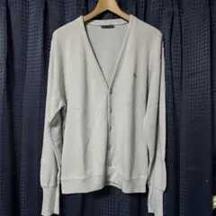 LACOSTE グレー ボタン付きカーディガン G 古着 ヴィンテージ