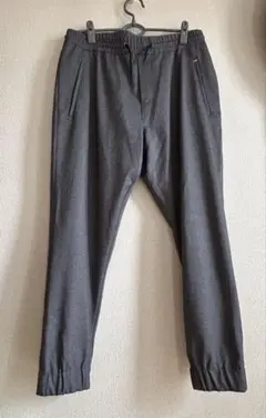 ZARA MAN グレー パンツ リブ裾