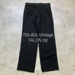 70s-80sタキシードスラックス W32 黒 モード TALON シティボーイ