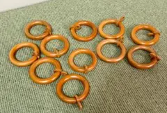 新品　11個セット 輪っか リングランナー 木製カーテンリング 　3