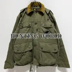 HUNTING WORLD ハンティングジャケット　ミリタリー　ロゴ　カーキ　Mのサムネイル