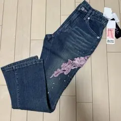 h.n.c. キッズデニムパンツ 140cm ラインストーン付き 新品タグ付き