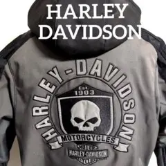 ev14 ハーレーダビッドソン スカル ライダースジャケット メンズLL相当