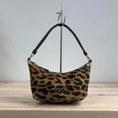 PRADA プラダ ハラコ 三角ロゴ レオパード　 ワンショルダーバッグ PRADA プラダ ハラコ 三角ロゴ レオパード ワンショルダーバッグ