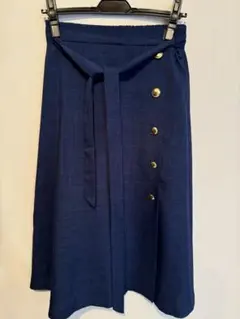 ネイビー スカート リボン付き