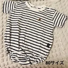 POLO Baby ボーダー柄ロンパース 80
