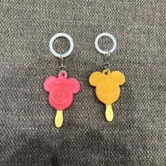 ミッキー ミニー アイスキャンディー キーホルダー 2個セット