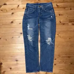 【極美品】Lee ストレート ダメージデニム XSのサムネイル