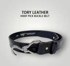 TORY LEATHER HOOF PICK BUCKLE BELT ブラック