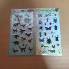 エポキシシール　 恐竜と昆虫セット　エポキシステッカー
