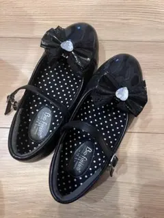 黒リボン付きフォーマルシューズ19.5〜20cm