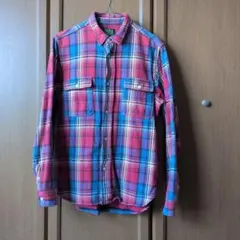 DENIME◆チェック柄 ネルシャツ◆ドゥニーム厚地ネルシャツ◆ビンテージ