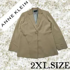 h87〚ANNE KLEIN II〛 テーラードジャケット ベージュ 2XLのサムネイル