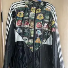 adidas ナイロンジャケット 多色ロゴ