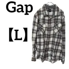 Gap 【L】チェック柄 長袖シャツカジュアルシャツ
