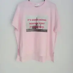 Dessin 半袖Tシャツ ピンク フォトプリント　Lサイズのサムネイル