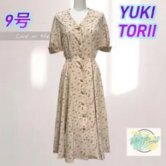 YUKI TORII 花柄　シャツワンピース　ロング丈　総柄　ピンク　A7Pのサムネイル
