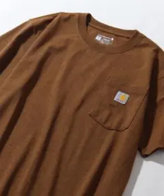 CARHARTT カーハート ワンポイントポケットTシャツ S ブラウン