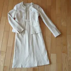 【値下げ】ANAYI アイボリー ジャケットドレス セット 36