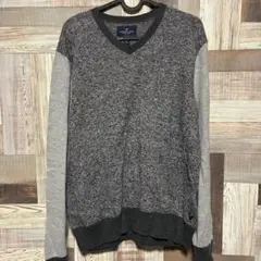 アメリカンイーグル　M セーター　メンズ グレー　Vネック　ニット　baiya