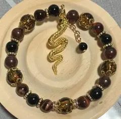 ハンドメイド タイガーアイ オニキス ブレスレット