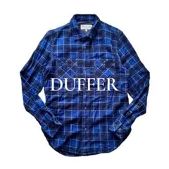 DUFFER ダファー インディゴチェック フランネルシャツ Sのサムネイル