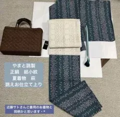 やまと誂製　正絹　絽小紋　夏着物　薄物　　トールサイズ　（近藤サトさんと同柄？）のサムネイル
