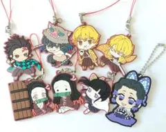 鬼滅の刃　ラバーキーホルダー　8個セット