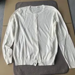 GU ホワイト 長袖薄手カーディガン X Lサイズ