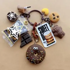 じゃらじゃらキーホルダー マーブルチョコミントアイス クッキー 459