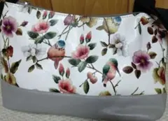 新品未使用☆花と鳥のプリント ショルダーバッグ
