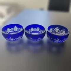 江戸切子 ガラス 皿 3個セットのサムネイル