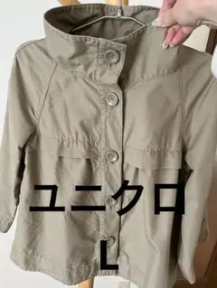 ユニクロ　春ジャケット　袖7分丈　カーキー