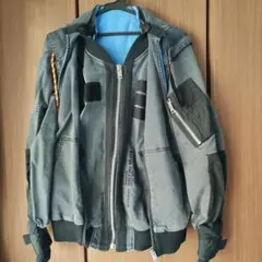 DIESEL　ONLYtheBRAVE　グレー MA-1ジャケット デニム風