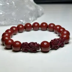 【財運・開運】貔貅 辰砂 10mm ブレスレット パワーストーン レディース