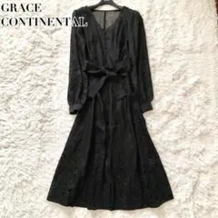 美品✨グレースコンチネンタル ドットティアードリボンベルト