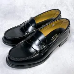 ☆美品☆【ハルタ】コインローファー (25) レザー　4514 通学　通勤　黒