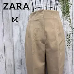 ザラ テーパードパンツ M ハイウエスト 美脚 ベージュオフィス カジュアル