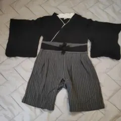 セレモニースーツ サイズ80 黒とストライプ