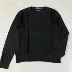 Polo by Ralph Lauren ブラック Vネック セーター L
