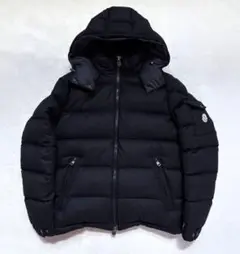 美品✨ モンクレール MONTGENEVRE モンジュネーブル 3 ブラック Black Montgenevre Hooded Wool Flannel Short Down Jacket - Short