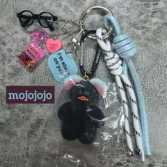 じゃらじゃらキーホルダー ＆ mojojojo 黒うさぎ セット ブラック