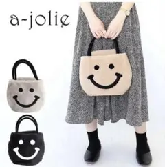 アジョリー a-jolie ハンドバッグ スマイル ニコちゃん