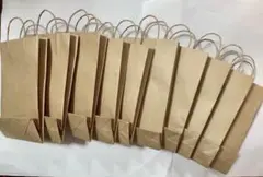 ハンドメイド 紙袋 無地 クラフト紙 茶色 5枚