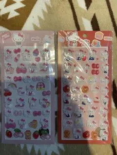 ハローキティ ボンボンドロップ 3Dシールセット 2シート